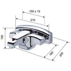 Baterie pentru baie Remer Atmos A05 (Chrome) Thumb