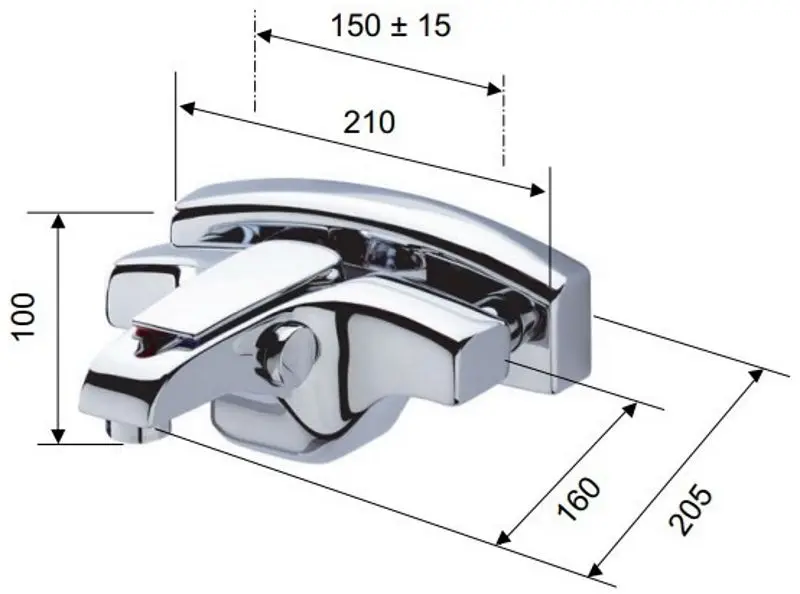 Baterie pentru baie Remer Atmos A05 (Chrome) - 2