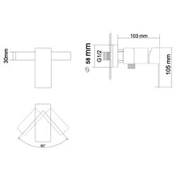 Смеситель для душа RJ Cube S RBSS201-5 (Stainless Steel) Thumb