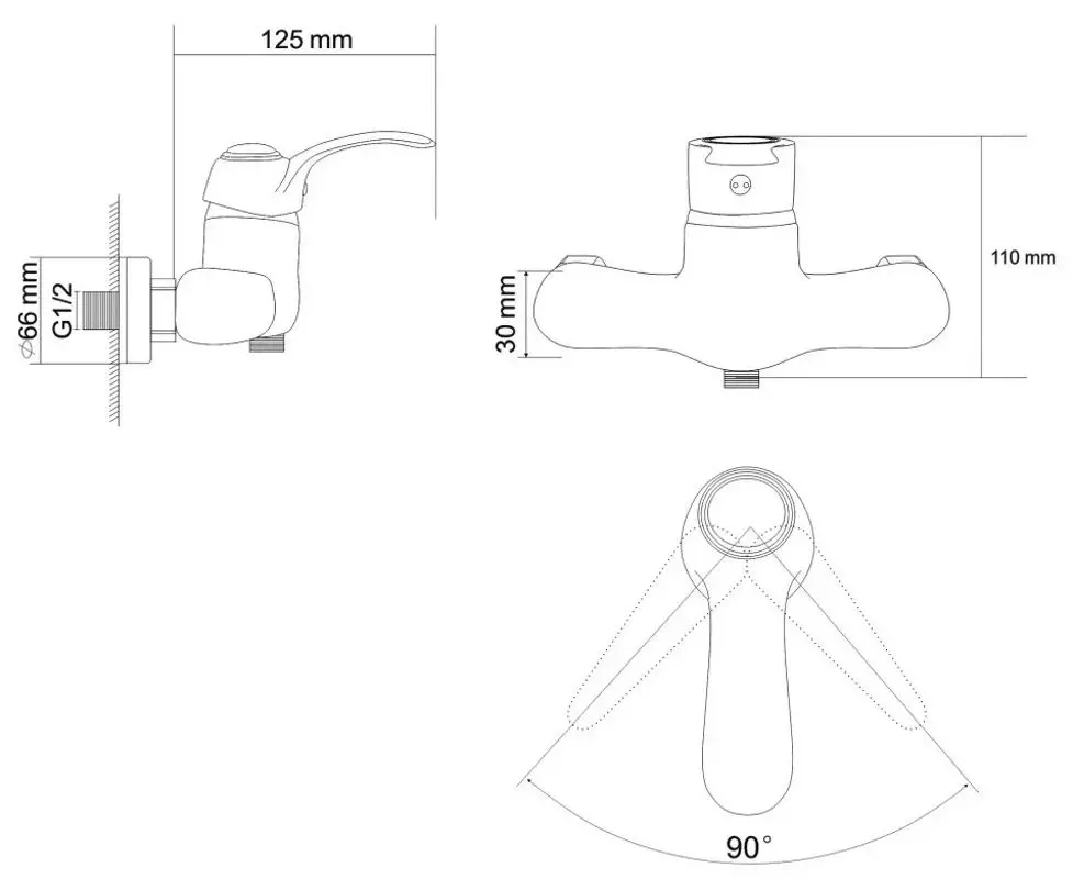 Смеситель для душа RJ Fortuna RBZ018-5 (Chrome) - 3