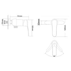 Смеситель для душа RJ Jet RBZ071-5 (Chrome) Thumb