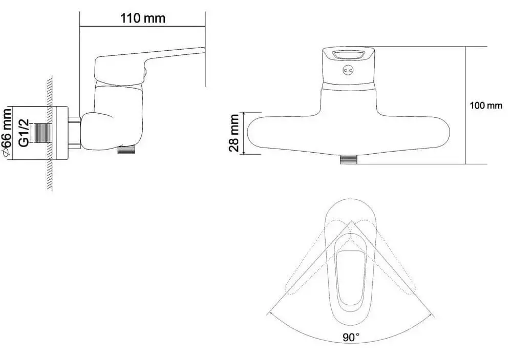 Смеситель для душа RJ Narciz RBZ100-5 (Chrome) - 3