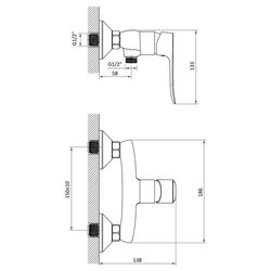Смеситель для душа RJ Slip RBZ090-5 (Chrome) Thumb
