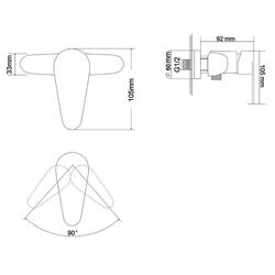 Смеситель для душа RJ Tap RBSS200-5 (Inox) Thumb