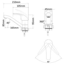 Смеситель для мойки RJ Aurora RBZ029-6K (Chrome) Thumb