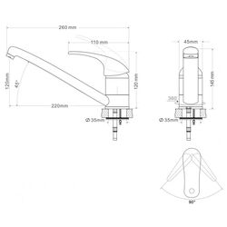 Смеситель для мойки RJ Baron RBZ014-6G (Beige) Thumb