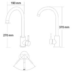 Смеситель для мойки RJ Rainbow RBSS555-8MS (Inox) Thumb