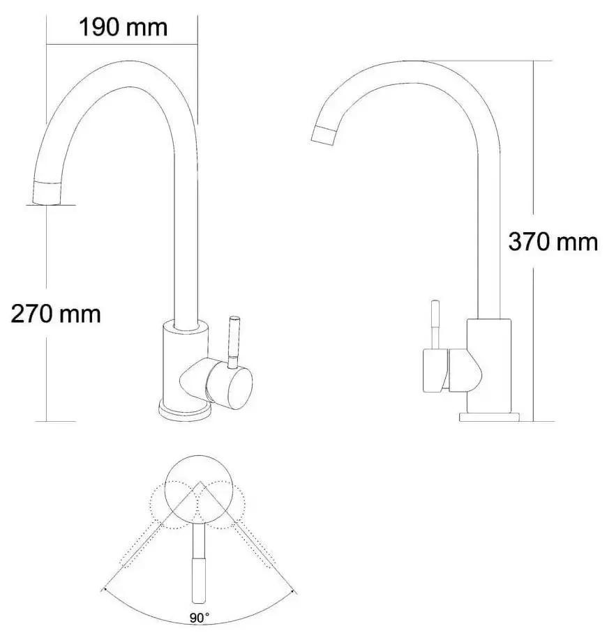 Смеситель для мойки RJ Rainbow RBSS555-8MS (Inox) - 3