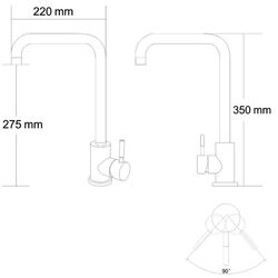 Смеситель для мойки RJ Rainbow RBSS599-8MS (Inox) Thumb