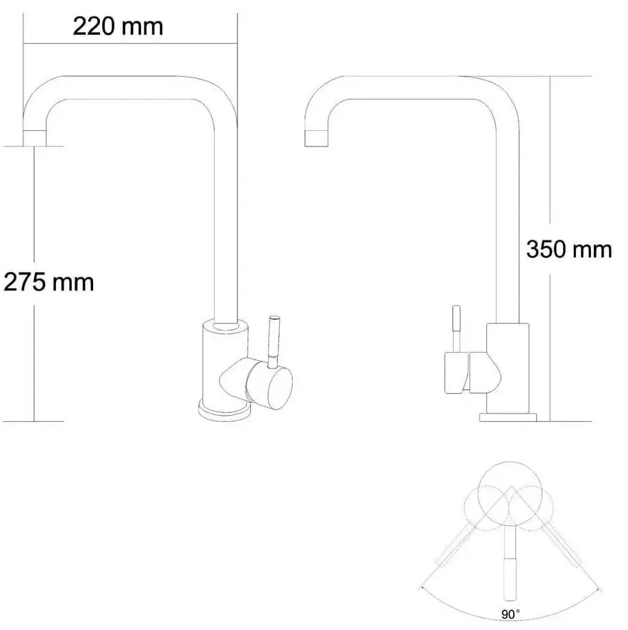 Смеситель для мойки RJ Rainbow RBSS599-8MS (Inox) - 3