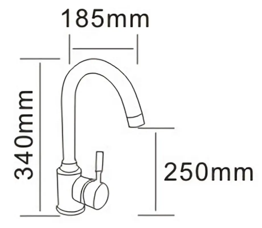 Смеситель для мойки RJ Rainbow RBZ111-8MT (Chrome) - 3