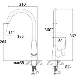 Смеситель для мойки RJ Rainbow RBZ666-8MN (Chrome) Thumb