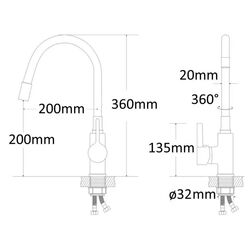 Baterie pentru chiuveta RJ Rainbow RBZ999-8MB (Chrome/Black) Thumb