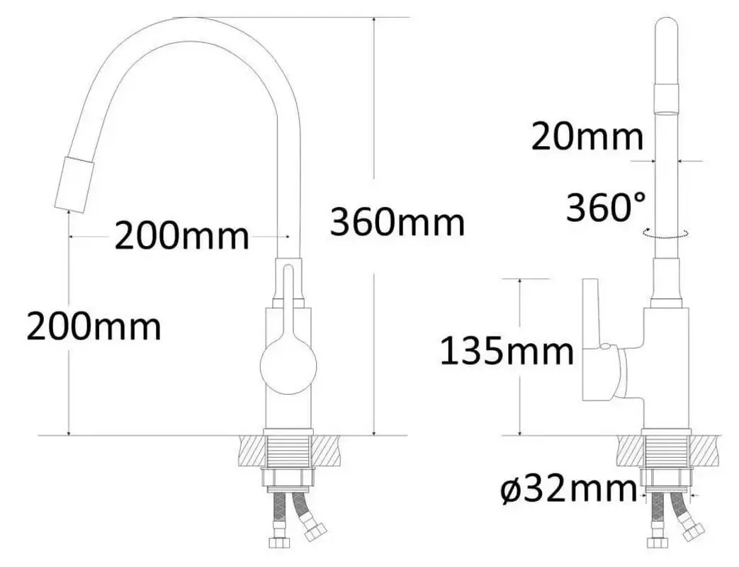 Baterie pentru chiuveta RJ Rainbow RBZ999-8MB (Chrome/Black) - 3