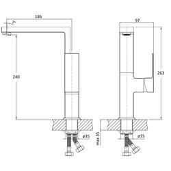 Смеситель для мойки RJ Rod RBZ091-8M (Chrome) Thumb