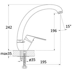 Смеситель для мойки RJ Rush RBZ021-8 (Chrome) Thumb
