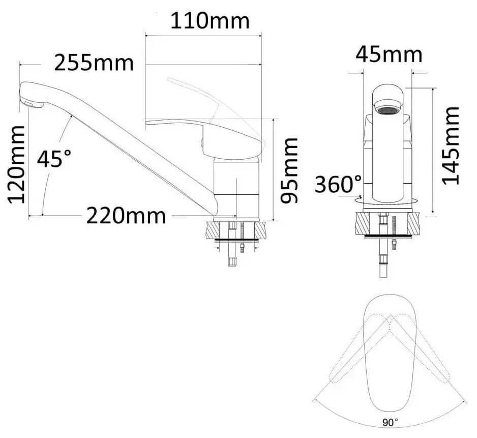 Смеситель для мойки RJ Soft RBZZ001-6 (Chrome) - 3