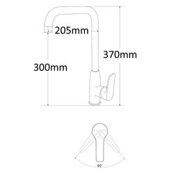 Смеситель для мойки RJ Velum RBZ082-8M (Chrome) Thumb