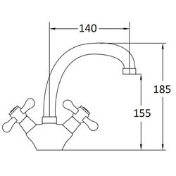 Смеситель для мойки RJ Vodoley RBM844-1 (Chrome) Thumb