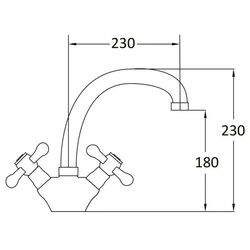 Смеситель для мойки RJ Vodoley RBM844-8 (Chrome) Thumb