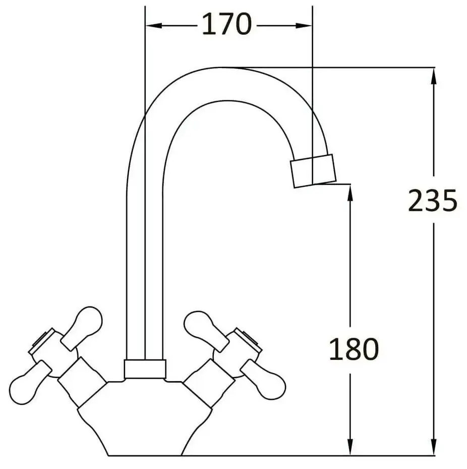 Смеситель для мойки RJ Vodoley RBM844-8BR (Chrome) - 3