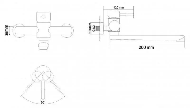 Смеситель для умывальника RJ Bird RBSS202-7 (Stainless Steel) - 3