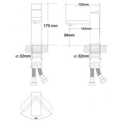 Смеситель для умывальника RJ Cube S RBSS201-1 (Stainless Steel) Thumb