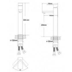 Смеситель для умывальника RJ Cube S RBSS201-1B (Stainless Steel) Thumb
