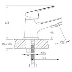 Смеситель для умывальника RJ First RBZ020-1 (Chrome) Thumb