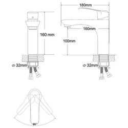 Baterie pentru lavoar RJ Jet RBZ071-1 (Chrome) Thumb