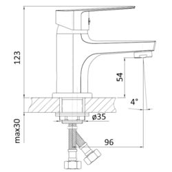 Baterie pentru lavoar RJ Lotus RBZZ002-1 (Chrome) Thumb
