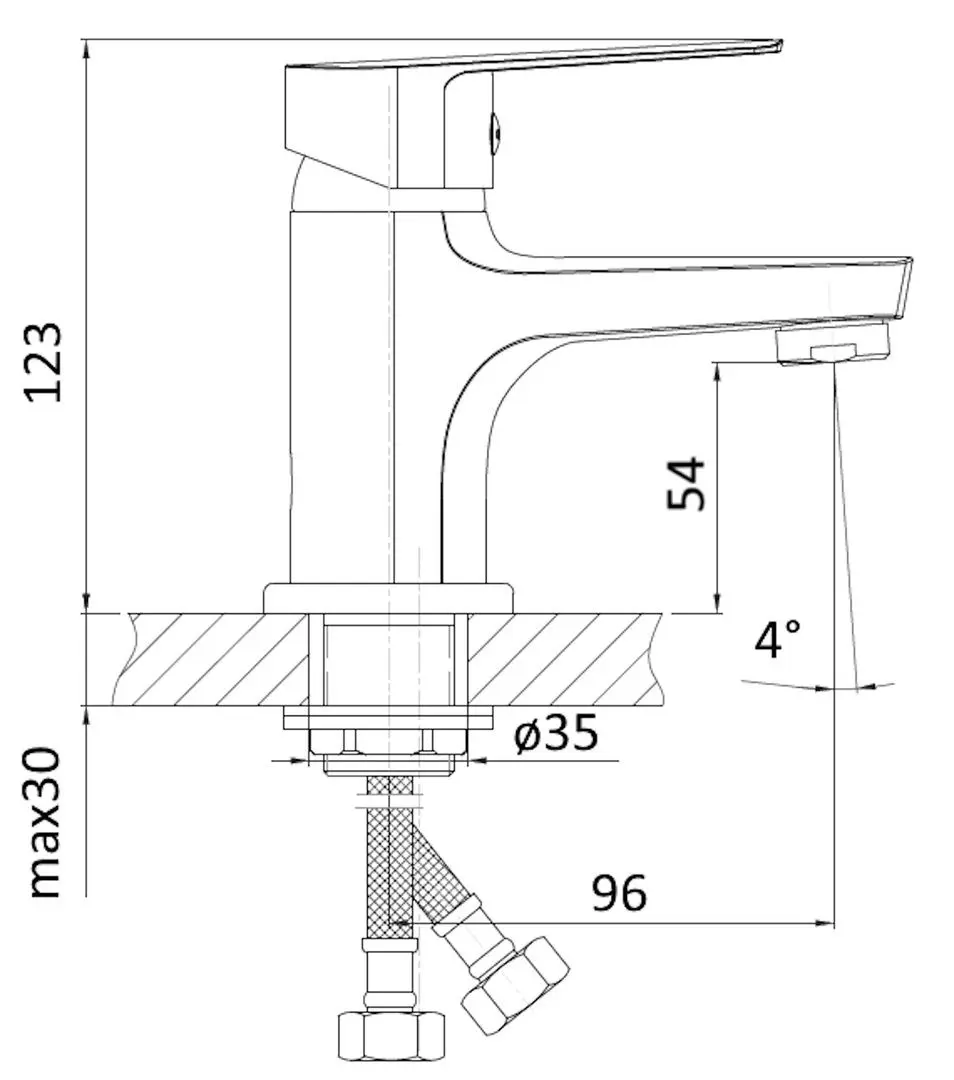 Baterie pentru lavoar RJ Lotus RBZZ002-1 (Chrome) - 4