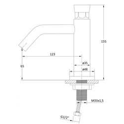 Смеситель для умывальника RJ Push RBZ133-1 (Chrome) Thumb
