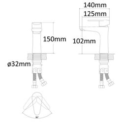 Baterie pentru lavoar RJ Tap RBSS200-1 (Inox) Thumb