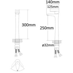 Baterie pentru lavoar RJ Tap RBSS200-1B (Inox) Thumb