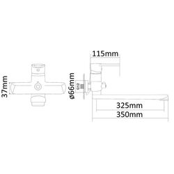 Смеситель для ванны и душа RJ Kink RBZZ003-9B (Chrome) Thumb