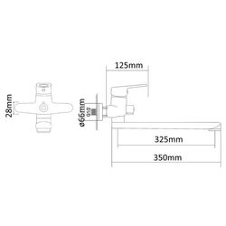 Смеситель для ванны и душа RJ Narciz RBZ100-9B (Chrome) Thumb