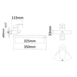 Смеситель для ванны и душа RJ Soft RBZZ001-9B (Chrome) Thumb
