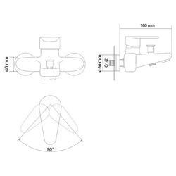 Baterie pentru cada si dus RJ Tap RBSS200-3 (Inox) Thumb
