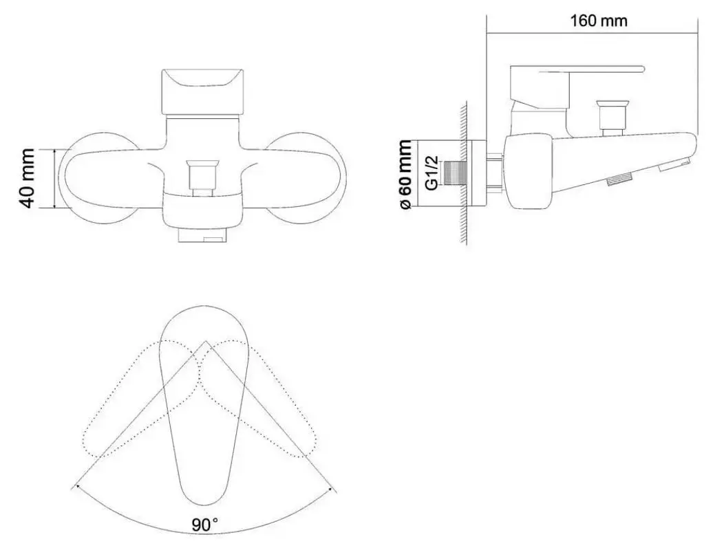 Baterie pentru cada si dus RJ Tap RBSS200-3 (Inox) - 3