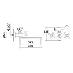 Смеситель для ванны и душа RJ Vodoley RBM844-3 (Chrome) Thumb