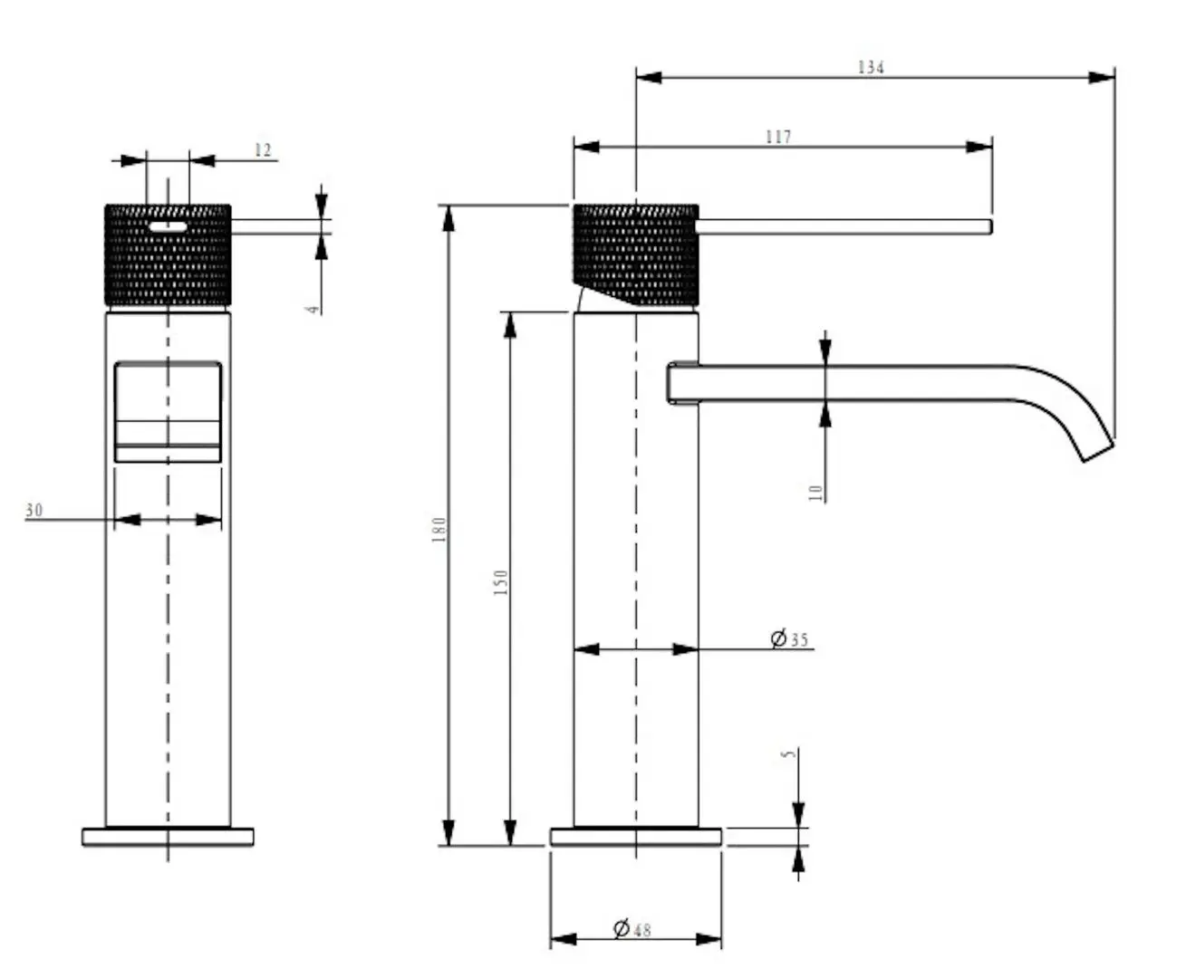 Baterie pentru chiuveta SanDonna Agata (Black)