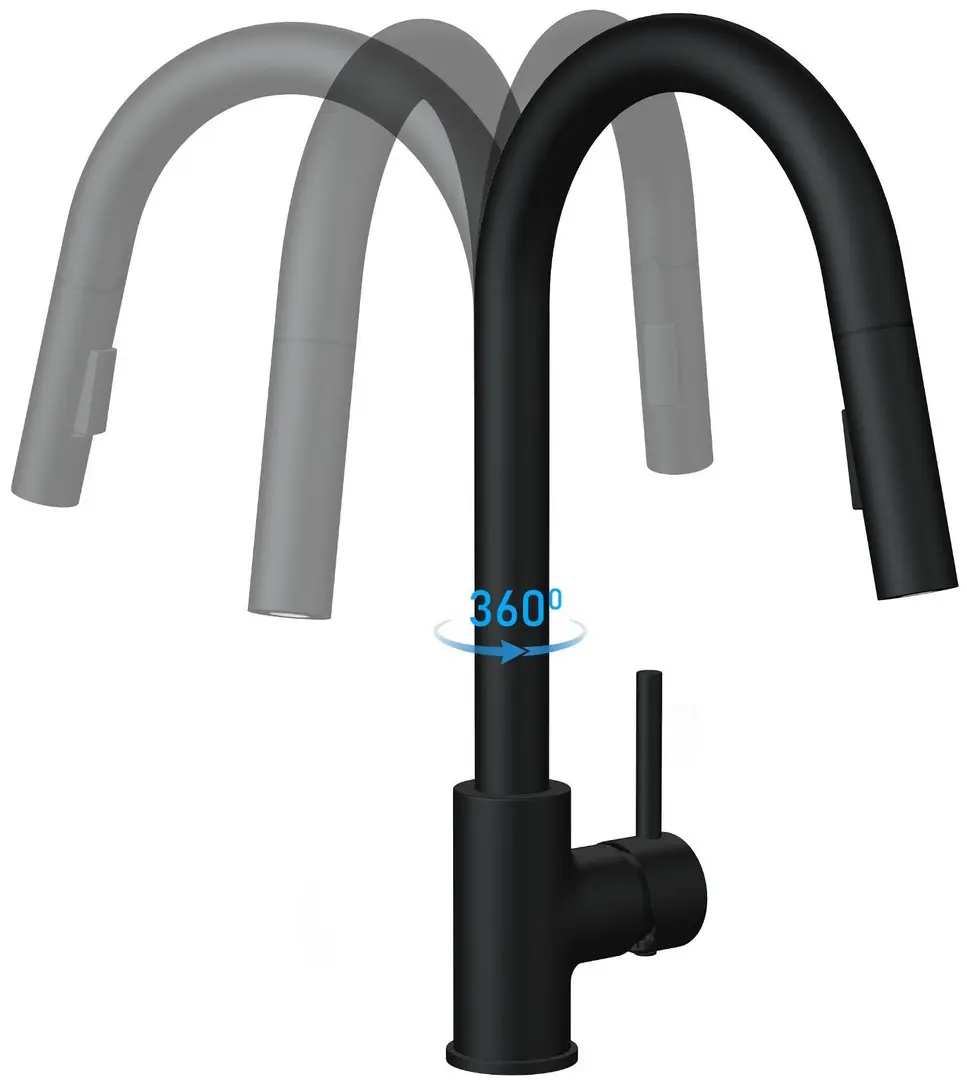 Baterie pentru chiuveta Sandonna Amelia (Black)