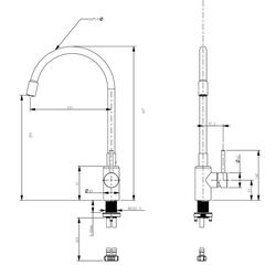 Baterie pentru chiuveta Sandonna Lola (Black/Chrome) Thumb