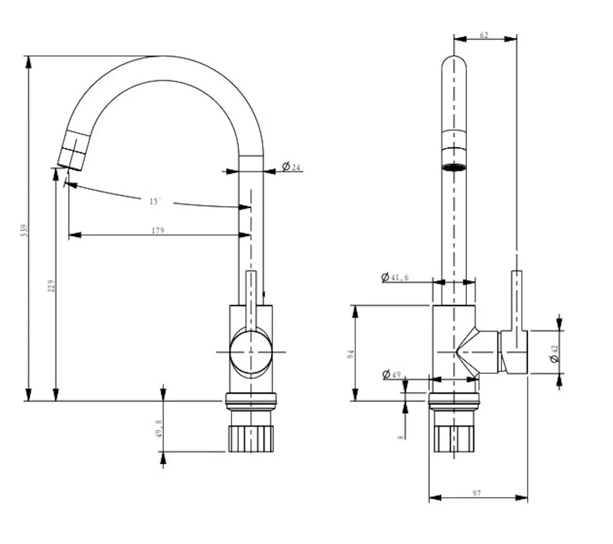 Baterie pentru chiuveta Sandonna Solo (Grey)