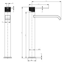 Baterie pentru cada si dus SanDonna Dorota (Black) Thumb