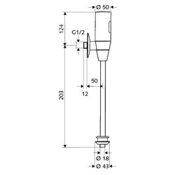 Robinet pentru pisoar Schell 011130699 (Chrome) Thumb