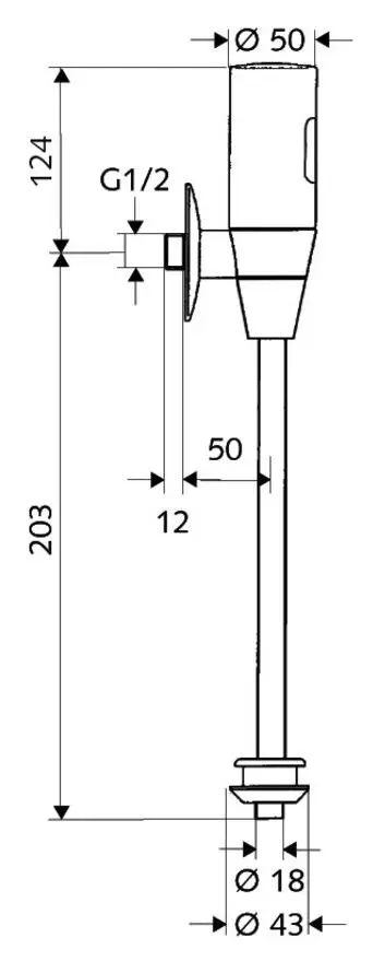 Robinet pentru pisoar Schell 011130699 (Chrome)
