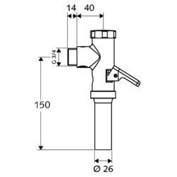 Robinet pentru vas WC Schell Schellomat 022380699 (Chrome) Thumb
