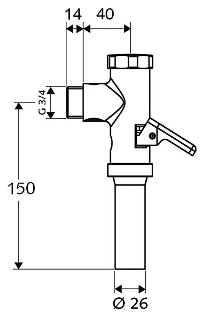 Robinet pentru vas WC Schell Schellomat 022380699 (Chrome)